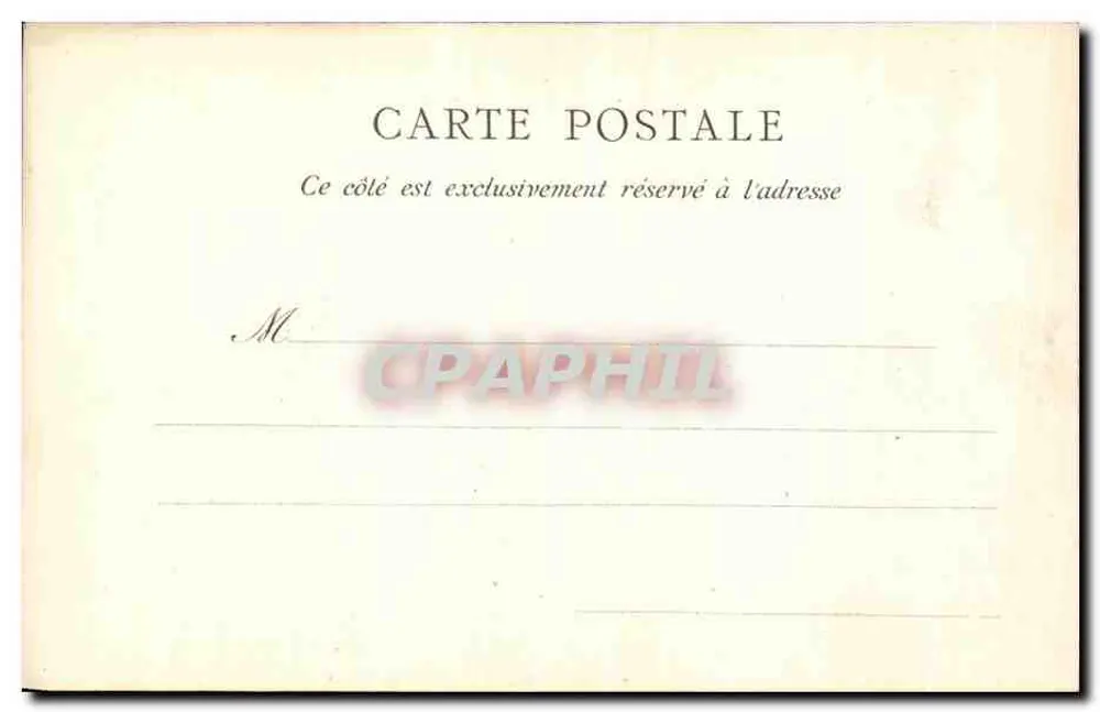 Compiègne - Das Schloss - Schlafzimmer des Kaisers — Verlag E. L. Huet, 21, rue Chambord, Paris - Rückseite
