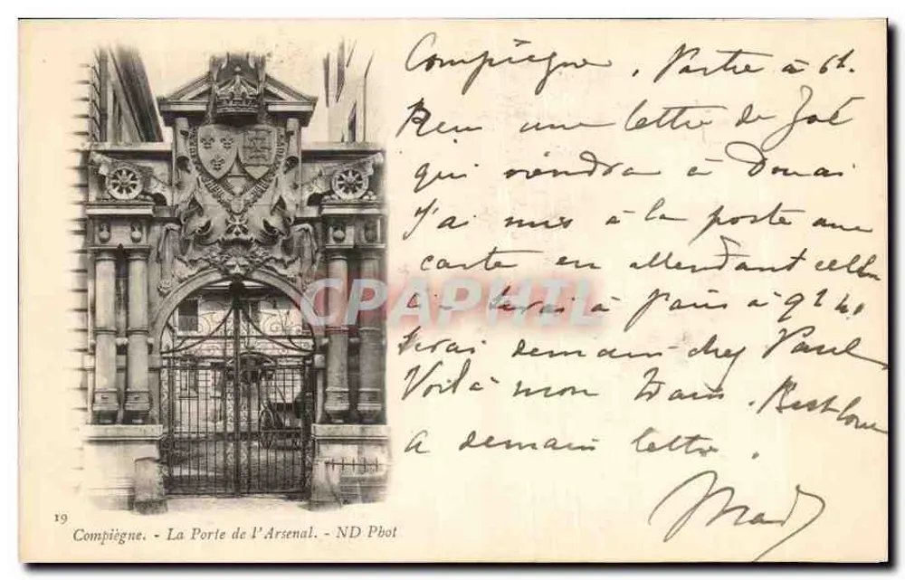 Compiègne - A Porta do Arsenal — ND Phot, n°19 - Frente