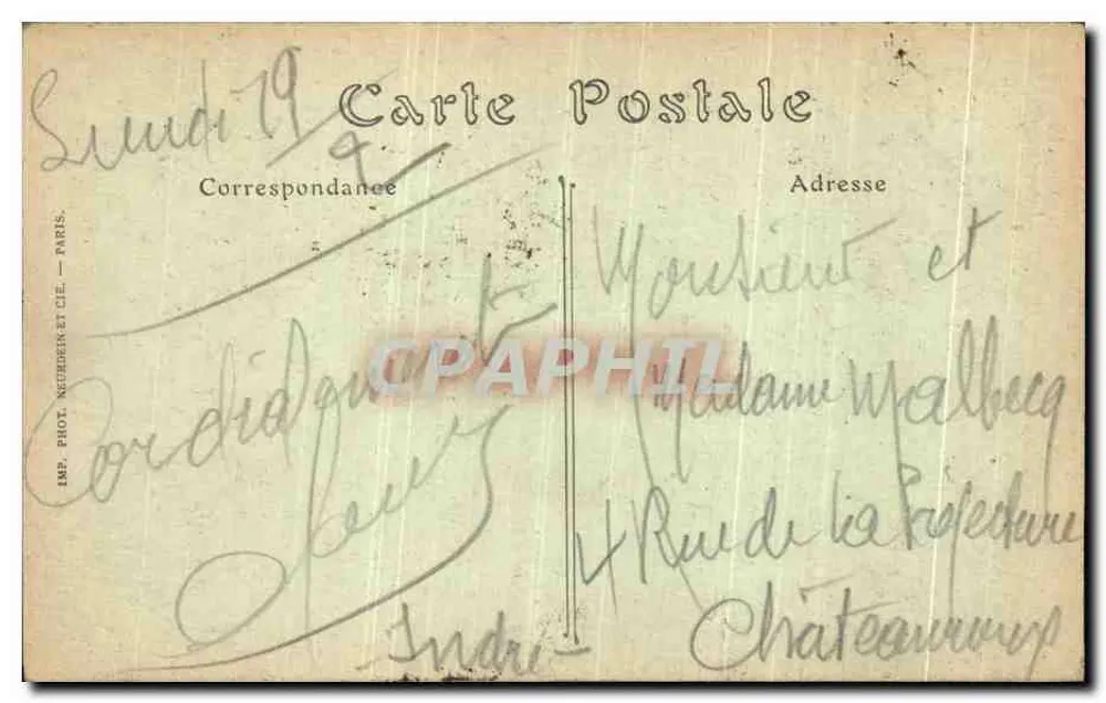 Palácio de Compiègne — Quarto da Imperatriz — WD. Fot. - Verso