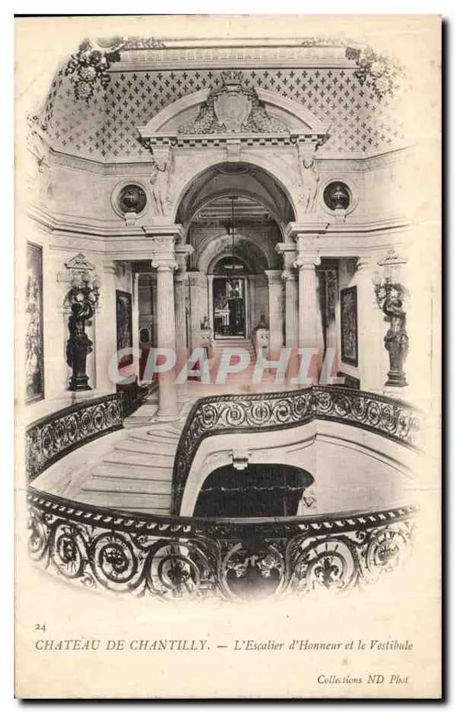 Schloss Chantilly — Die Ehren-Treppe und der Vestibül — Collections ND Phot - Vorderseite