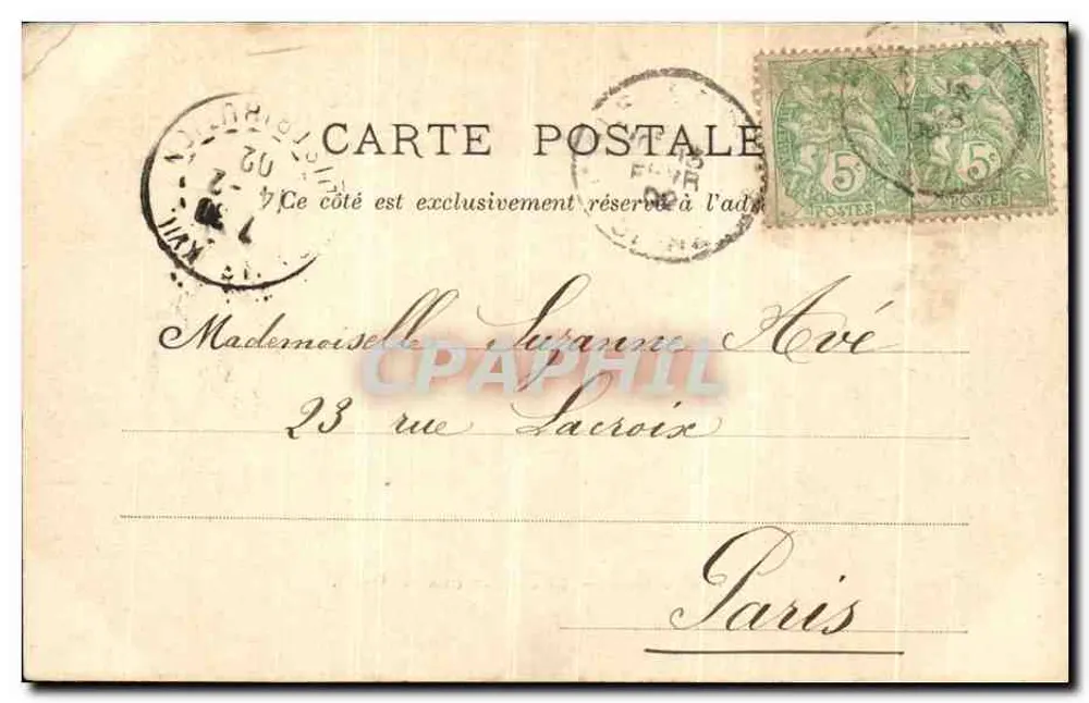 Chantilly — O Castelo (lado sudoeste) — L'Ille, Paris, n°7 - Verso