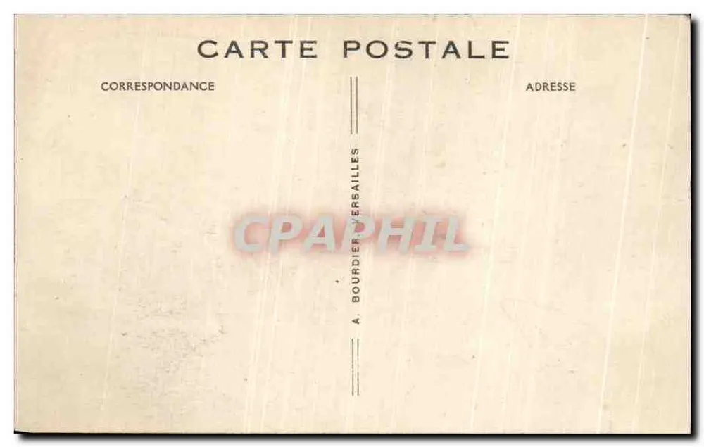 Castelo de CHANTILLY — Fachada Sul — Editor A. Bourdier, Versailles - Verso