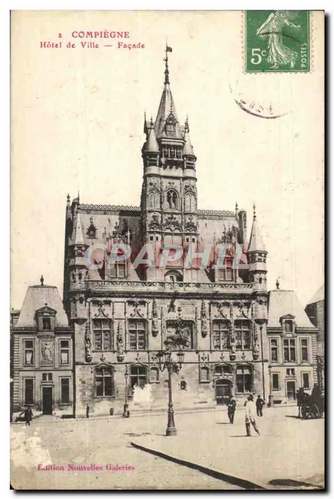 Compiègne — Hôtel de Ville — Façade — Édition Nouvelles Galeries - Frente