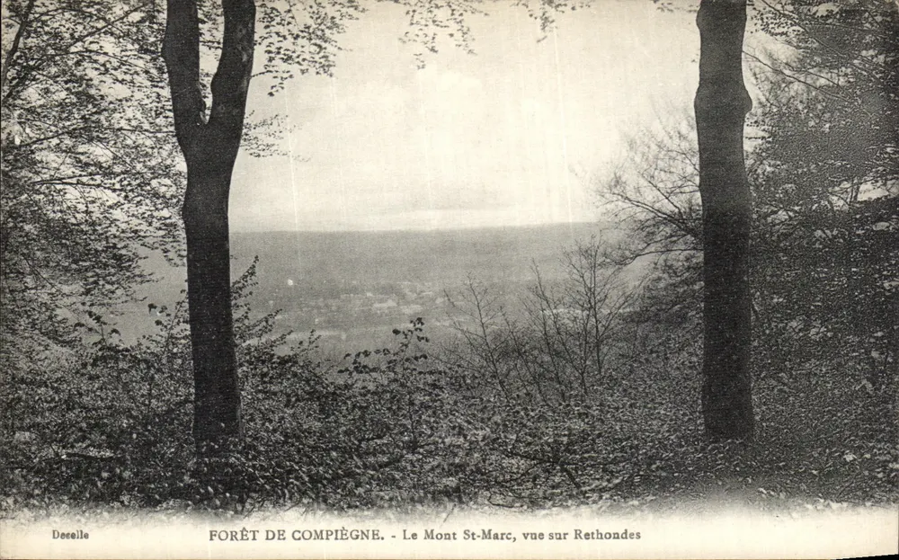 Floresta de Compiègne — O Mont St-Marc, vista sobre Rethondes — Decelle - Frente