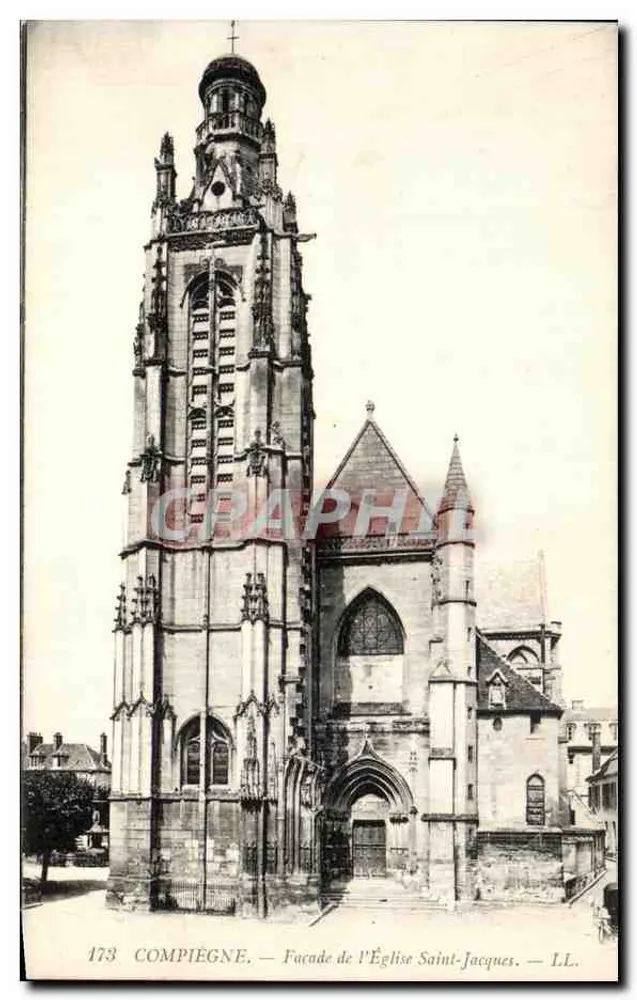 Compiègne — Fasada Katedry Świętego Jakuba — LL. n° 173 - Awers