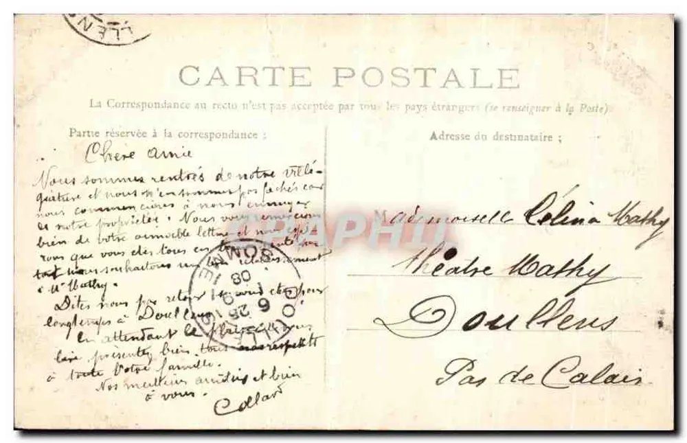 Compiègne — O Castelo — Fachada Principal — Edição Nouvelles Galeries - Verso