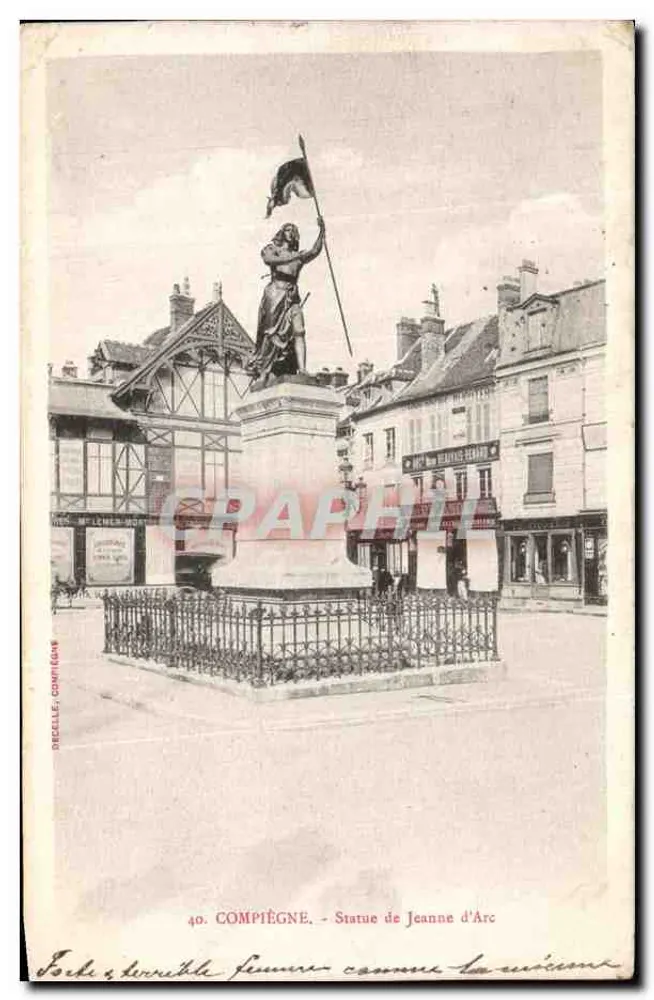 Compiegne — Estátua de Joana d'Arc — Décelle & Cie, n°40 - Frente