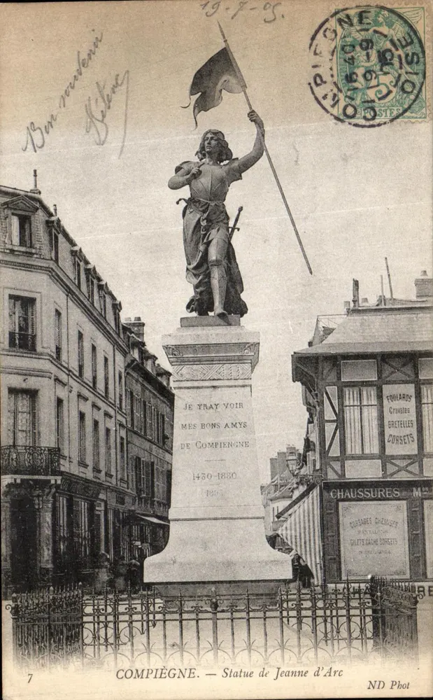 Compiègne — Estátua de Joana d'Arc — ND Phot, n°7 - Frente