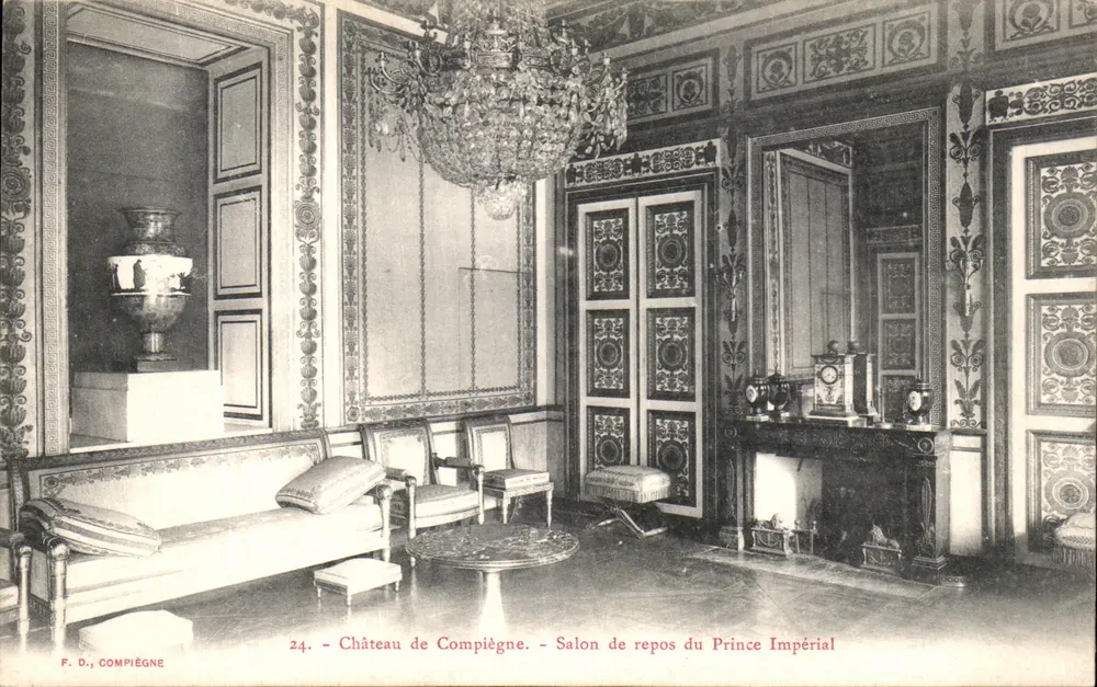 Schloss Compiègne — Ruhezimmer des Kaiserlichen Prinzen — F. D., Compiègne, n°24 - Vorderseite
