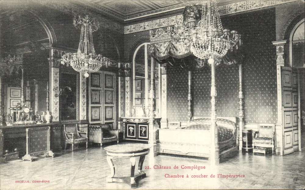 Castello di Compiègne — Camera da letto dell'Imperatrice — Décelle, Compiègne - Recto