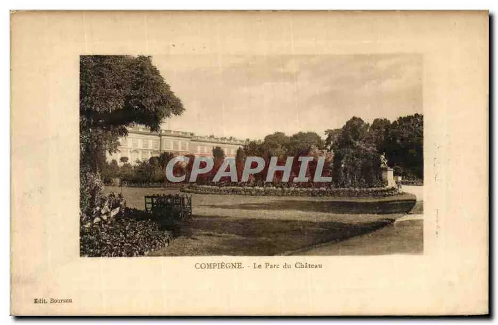 Compiègne - O Parque do Castelo — Édit. Boursou - Frente