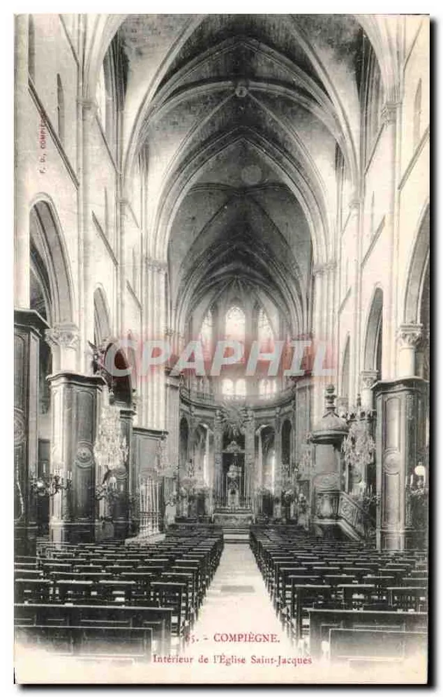 Compiègne — Interior da Igreja de São Jacó — F. du Compiegno, n°85 - Frente