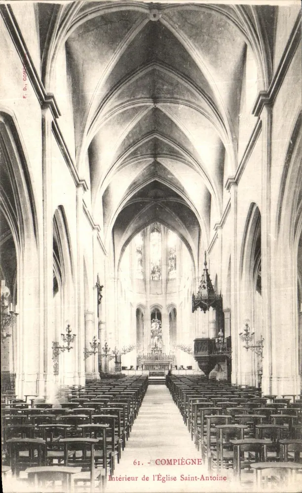 Interior da Igreja de São Antônio — Compiègne — F. D., COMPIÈGNE, n°61 - Frente