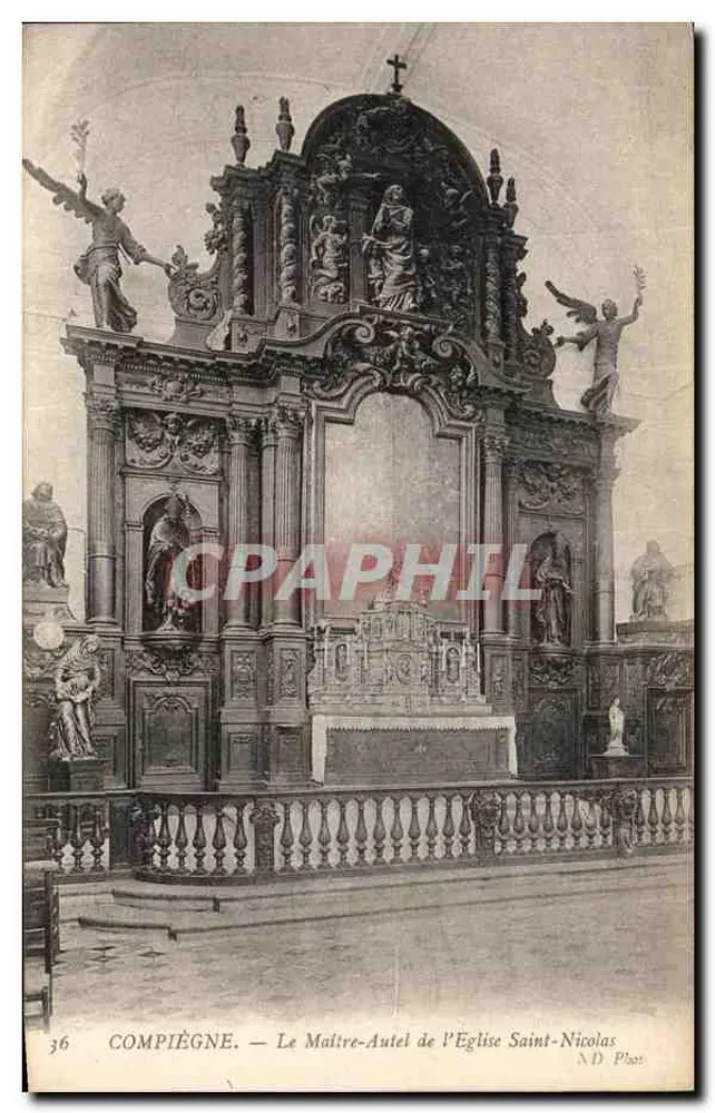 Compiègne — Der Meisteraltar der Kirche Saint-Nicolas — N.D. Phot - Vorderseite