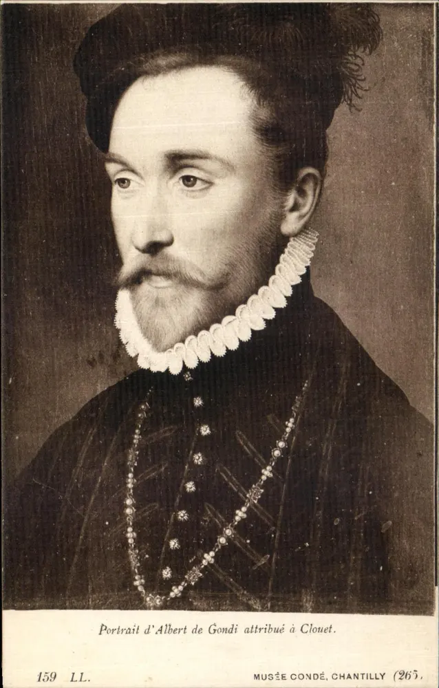 Porträt von Albert de Gondi zugeschrieben Clouet — Musée Condé, Chantilly — n° 159 LL - Vorderseite