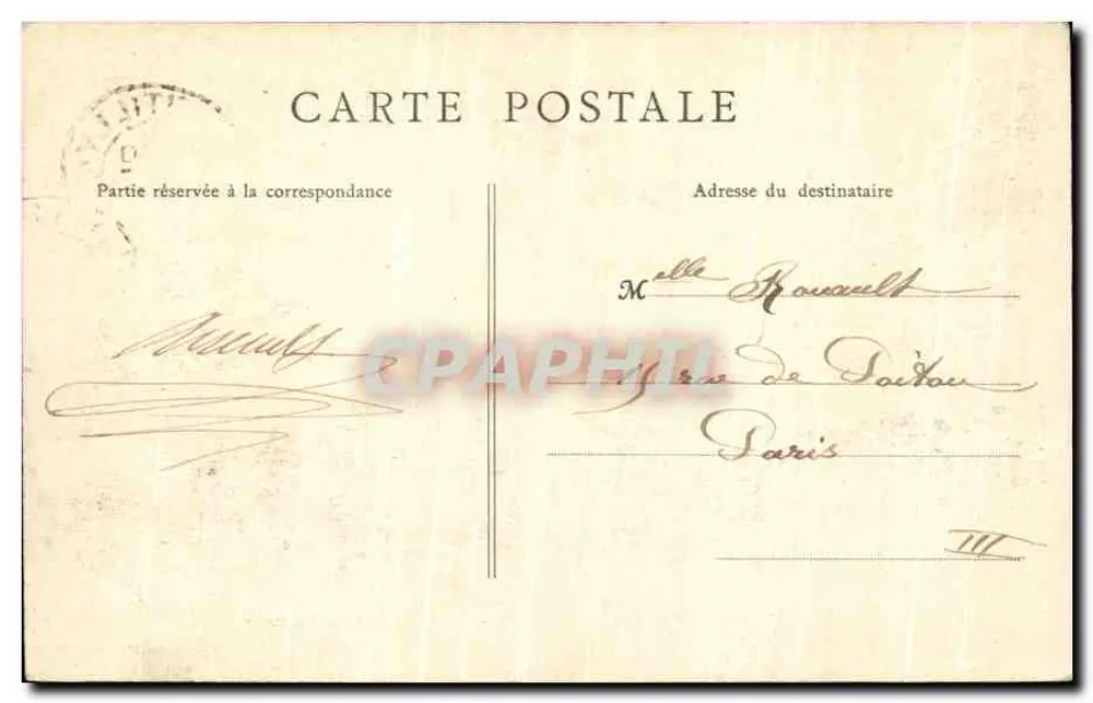 Château de Chantilly — Der Park — Brücke der Großen Männer — B. F. Paris - Rückseite