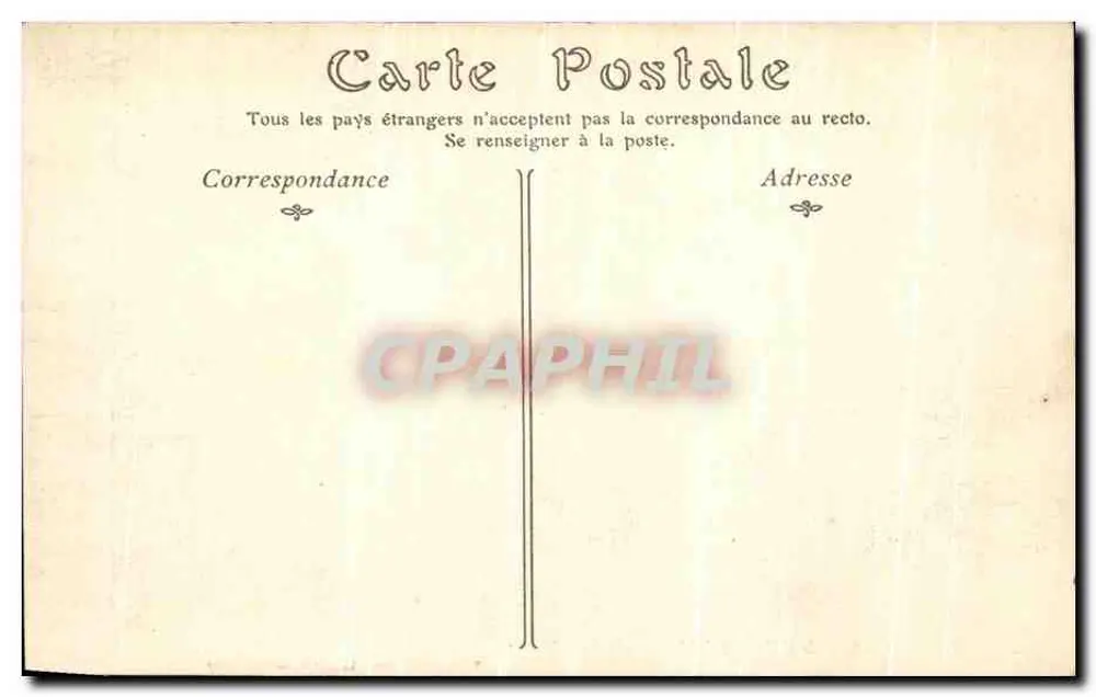 Château de CHANTILLY — Côté nord-ouest — Veuve Robineau, Libraire — Chantilly - Verso