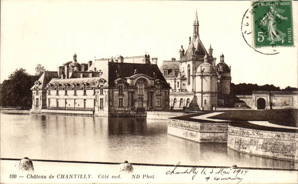 Castelo de Chantilly — Lado sul — ND Phot. - Frente