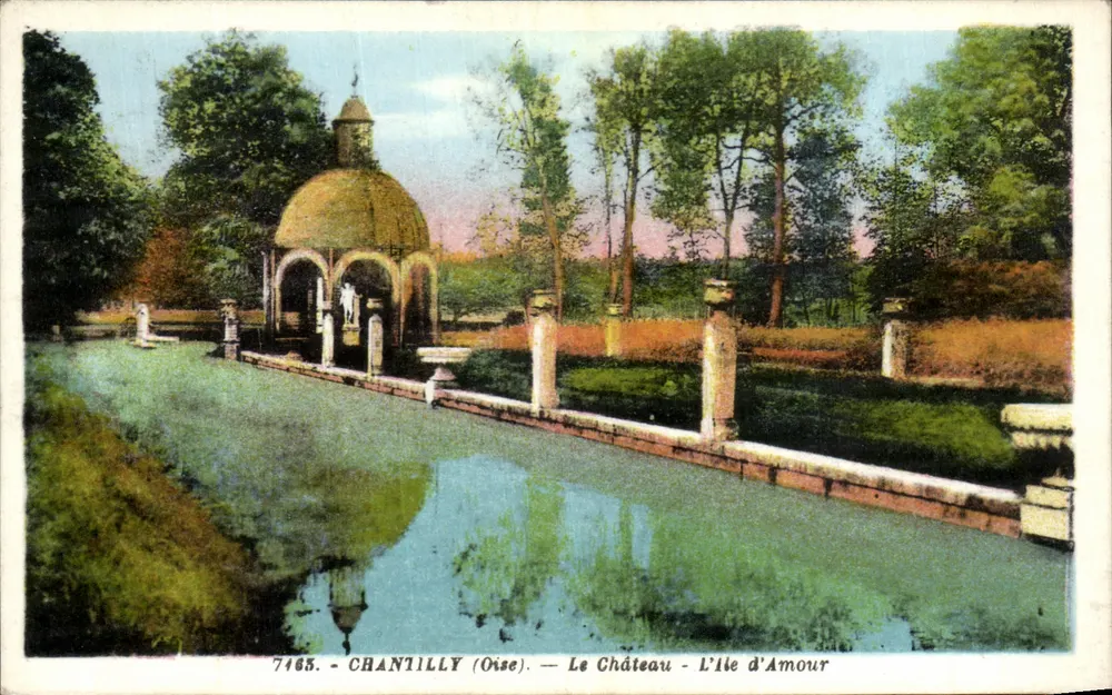 Chantilly (Oise) — O Castelo — A Ilha do Amor — Edição Daniel Delaunay - Frente