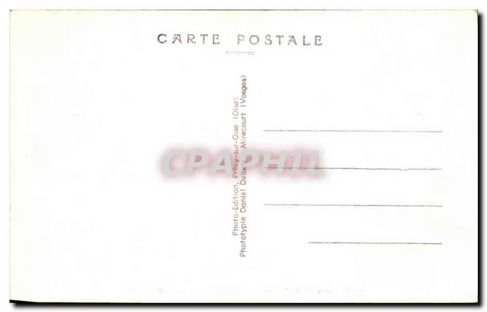 Chantilly (Oise) — O Castelo — A Ilha do Amor — Edição Daniel Delaunay - Verso