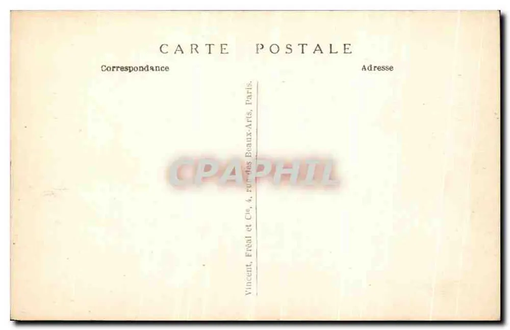 Scena di rovine e figure classiche — incisione — editore Vincent, Frédé et Cie, Parigi - Verso