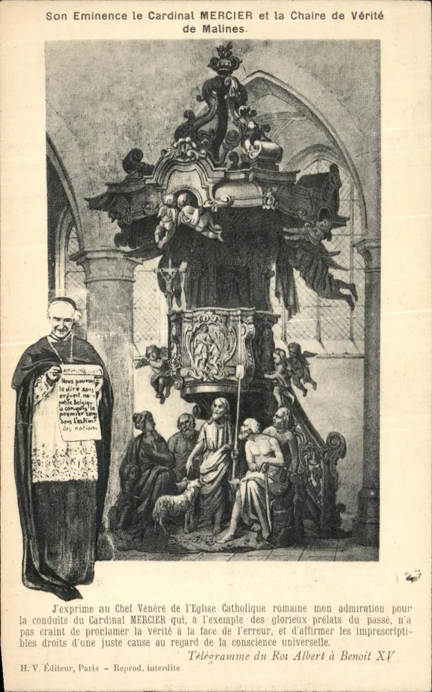 Seine Eminenz Kardinal MERCIER und der Stuhl der Wahrheit — H.V. Verlag, Paris - Vorderseite