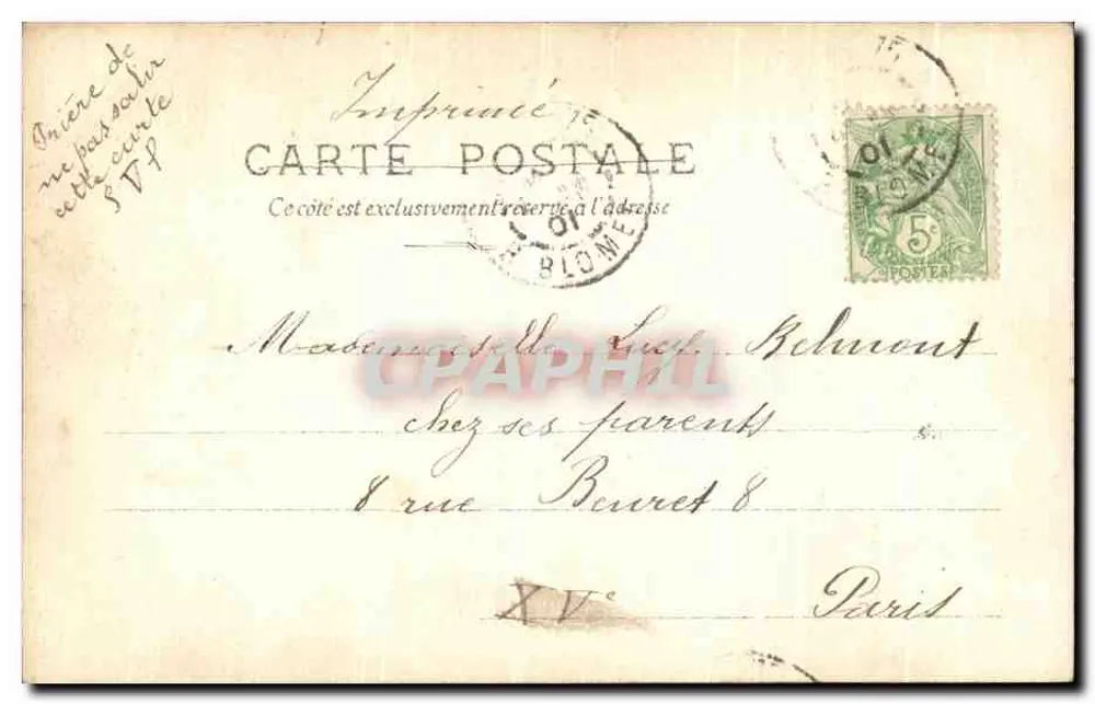 Féaux de la petite Figne — Haygate — Rurlinger Paris N°10 - Rückseite