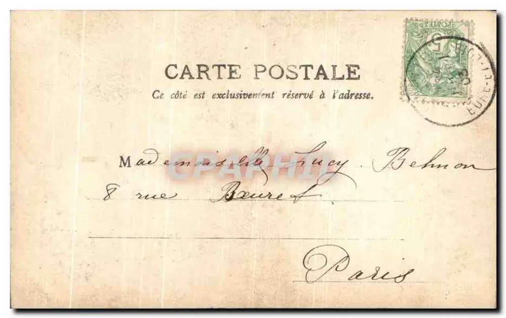 Porträt einer Frau — Cartouche 'Tomisies Gabrielle' — Cartoux n°8031 - Rückseite