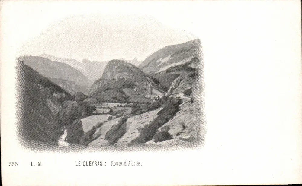 Le Queyras: Estrada de Abriés — L.M. n°555 - Frente