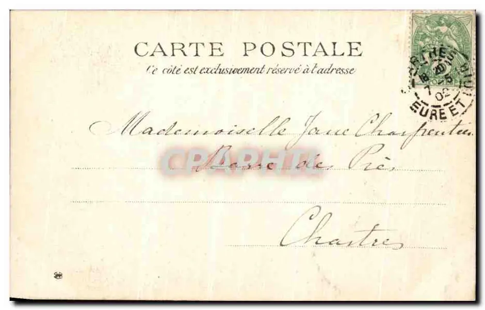 Frau in orientalischem Kleid — L.H., Paris — Verlag L.H. - Rückseite
