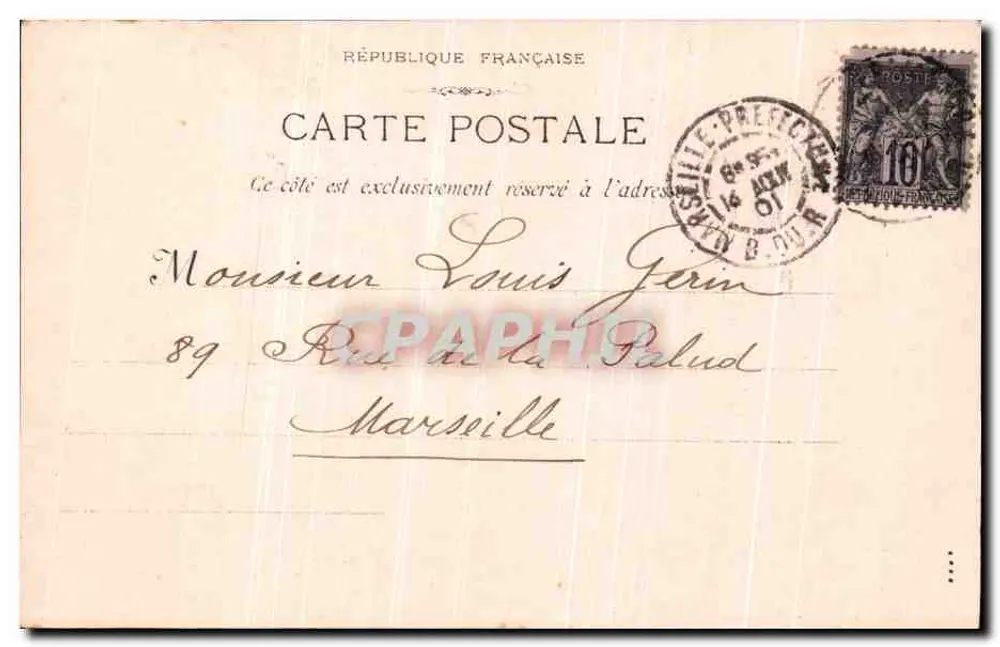Magd im Bühnenkostüm — E. L. Phot, Marseille, n° 340 - Rückseite