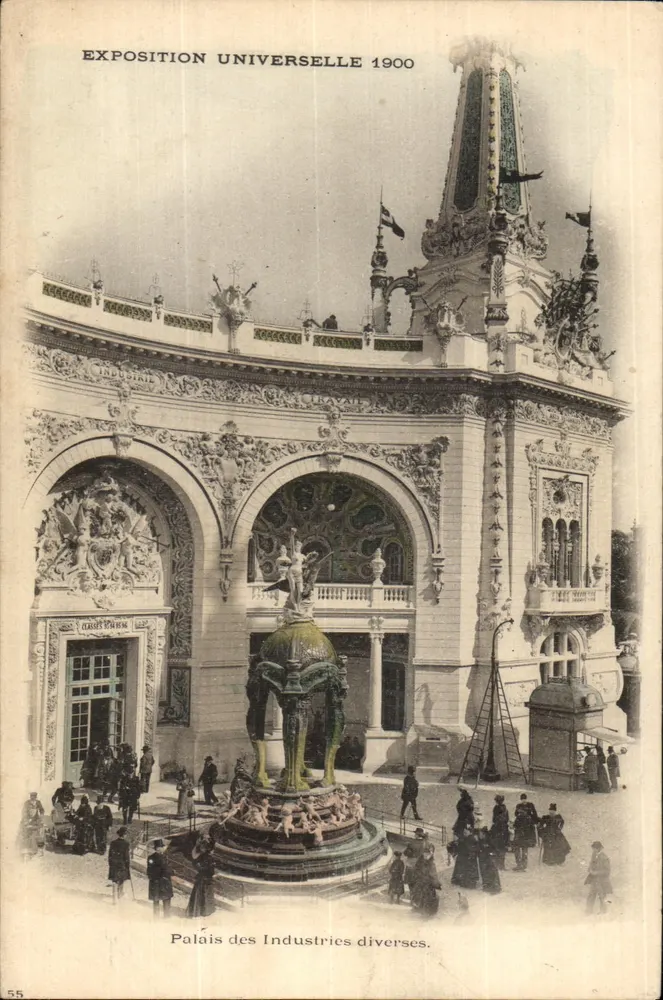 Palais des Industries diverses — Exposition Universelle 1900 — Éditeur : Grützner, n° 55 - Vorderseite