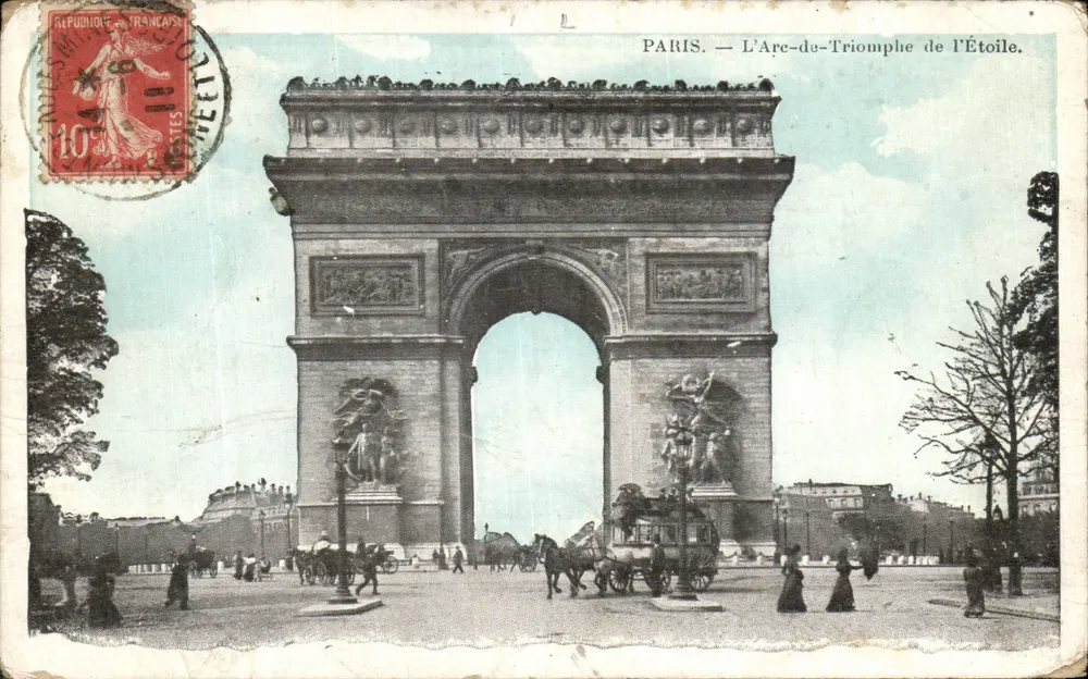Paris — L'Arc de Triomphe de l'Étoile — éditeur anonyme - Frente