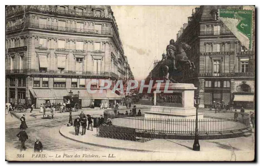 Paris — La Place des Victoires — éditeur LL. n° 384 - Frente