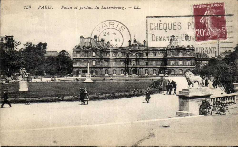 Paris — Palais et Jardins du Luxembourg — LL. — N° 159 - Recto