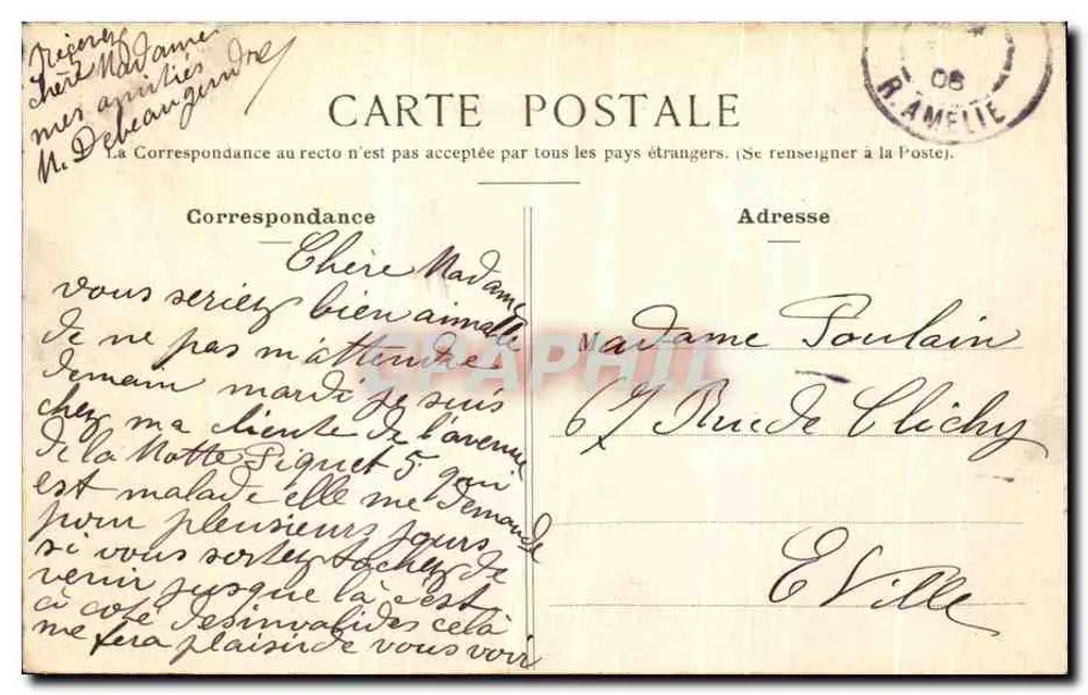 Die pittoreske Seine — Paris — Pont du Chemin-de-Fer und Pont de Charenton — Verlag H. E. Paris, Nr. 151 - Rückseite