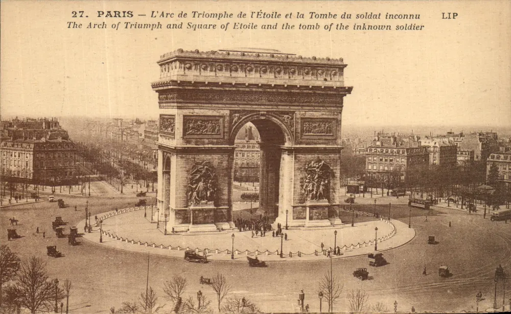 Paris — Der Triumphbogen de l'Étoile und das Grab des Unbekannten Soldaten — LIP - Vorderseite