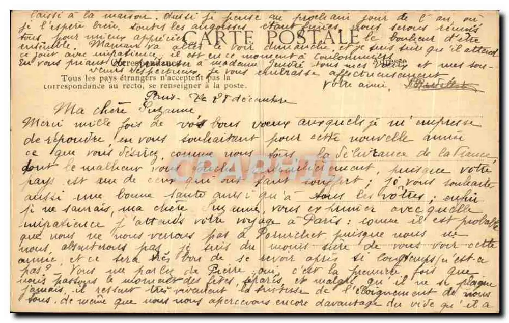 PARIS – Avenida dos Campos Elísios — 4113 - Verso