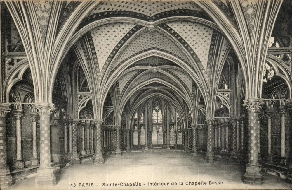 Paris — Innenansicht der Unterkapelle — Sainte-Chapelle — n°143 - Vorderseite