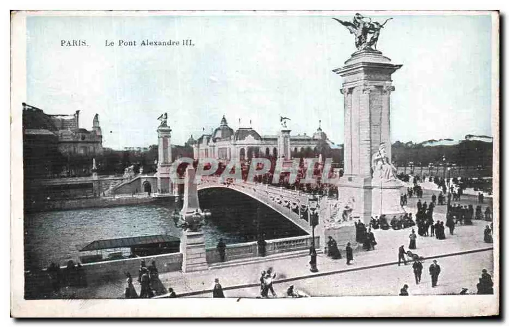 Paris — O Ponte Alexandre III — editor não identificado - Frente