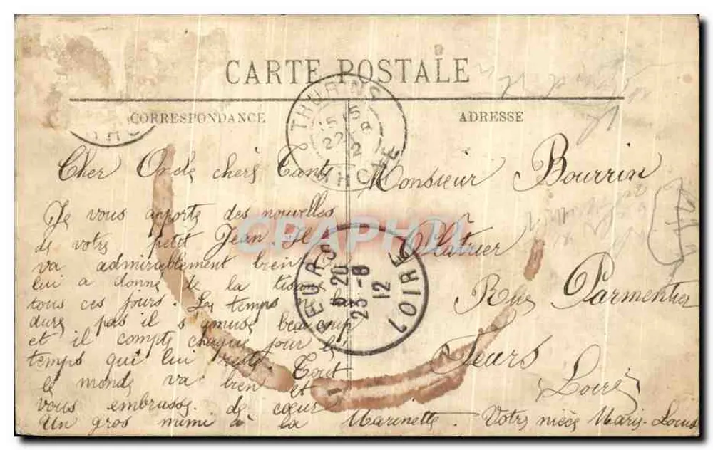 Paris (1.) — Ansicht der Avenue de l'Opéra vom Grand Hôtel du Louvre — LL - Rückseite