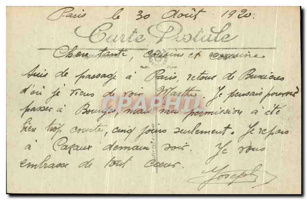 Paris — O Ponte Alexandre III — LL, n° 308 - Verso