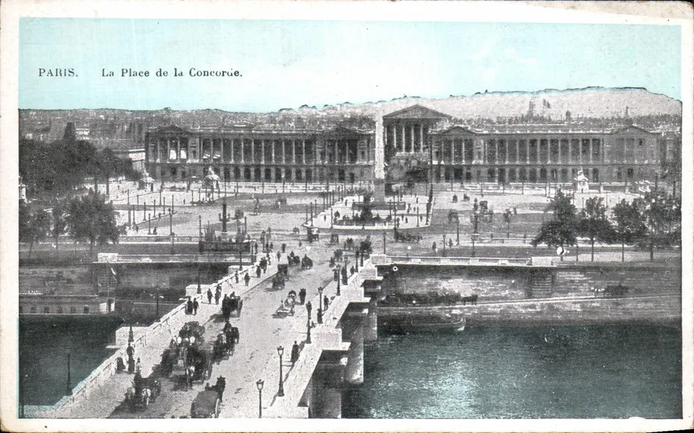 Paris — A Praça da Concórdia — editor não visível - Frente