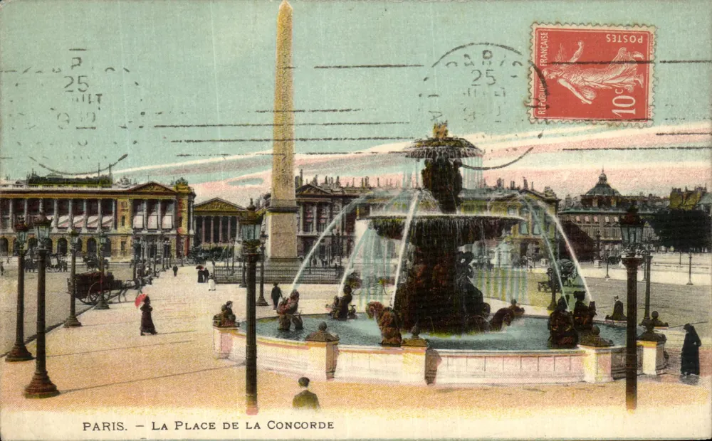 Paris — A Praça da Concórdia — editor não visível - Frente