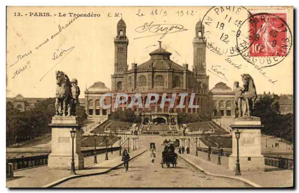 Paris - O Trocadéro — C.M. — editor C.M. n°13 - Frente