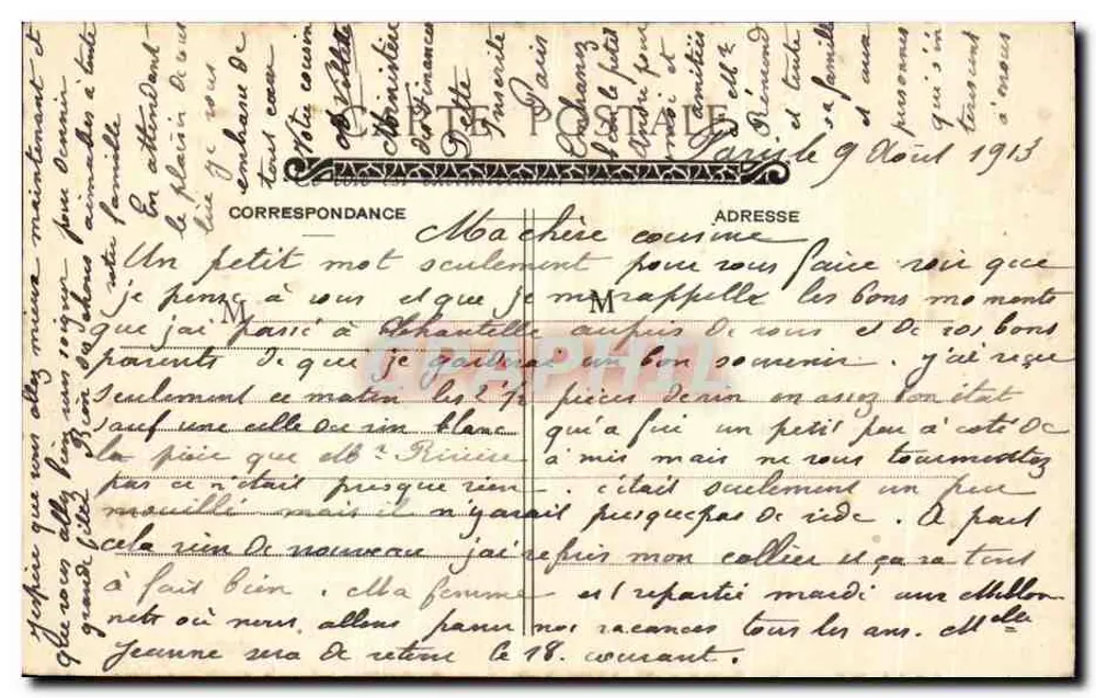 Paris - Les Champs-Élysées - No Rond-Point — editor anônimo, n° 483 - Verso