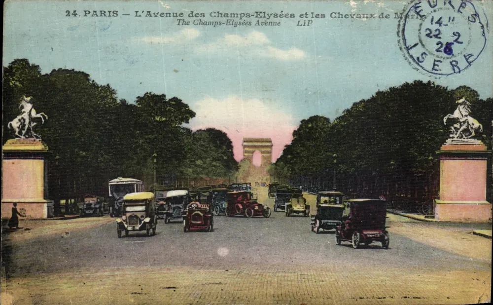 Paris — Die Avenue des Champs-Élysées und die Chevaux de Marie — LIP - Vorderseite
