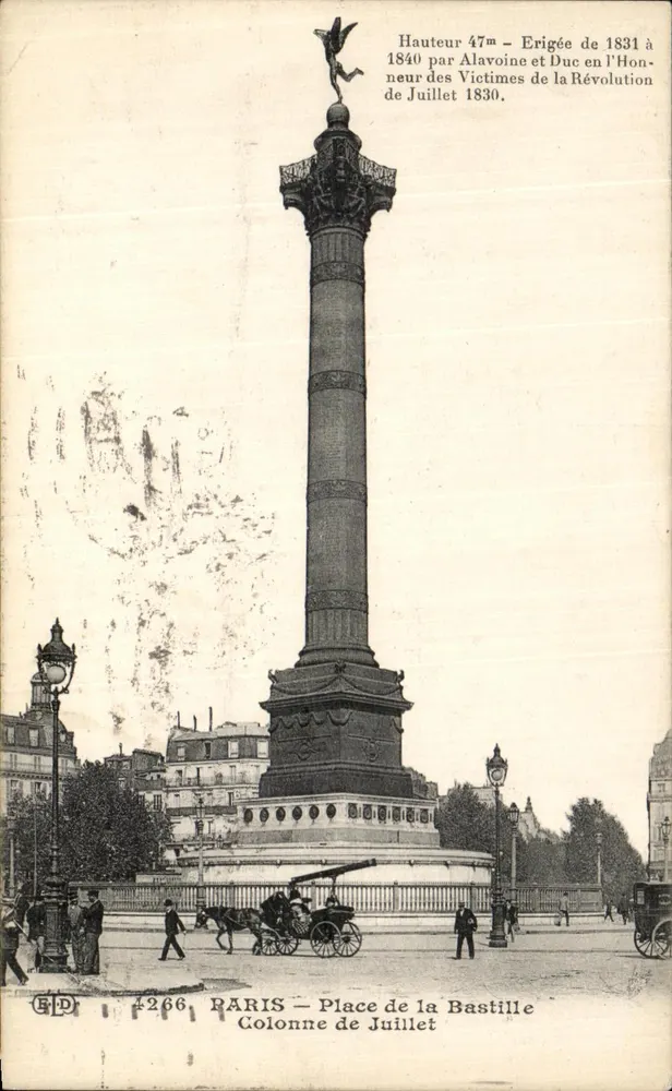 Paris — Place de la Bastille — Säule von Juli - Vorderseite
