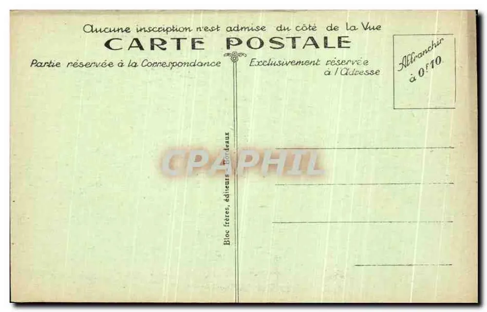 Hendaye-Plage (Côte Basque) — Das Hotel Eskualduna — Die Strände — B. R. - Rückseite
