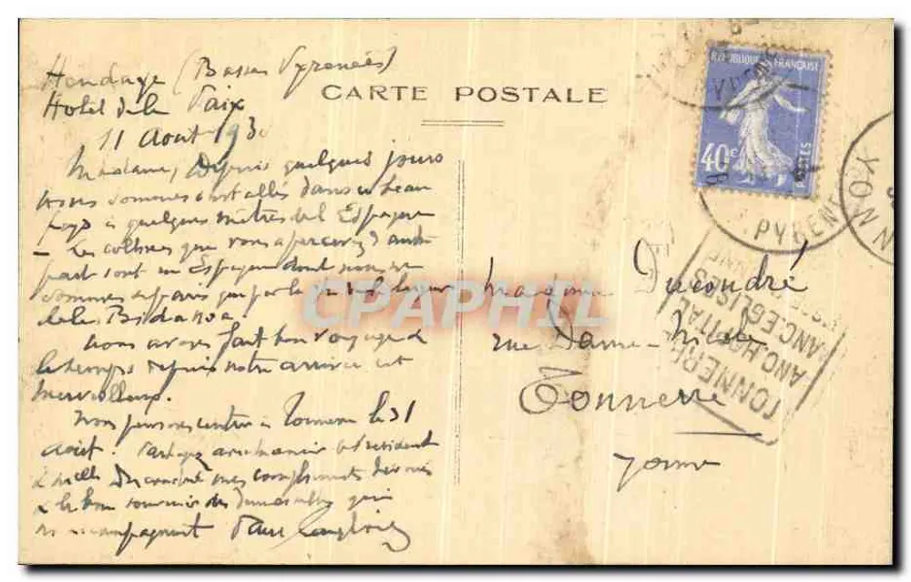 Hendaye (B.P.) — Vista Geral - Verso
